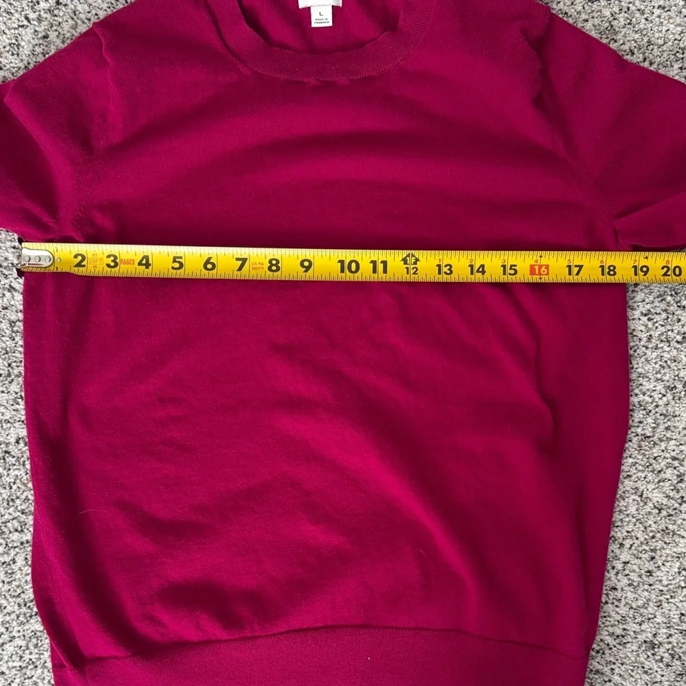 J. Crew Deep Pink Knit Top